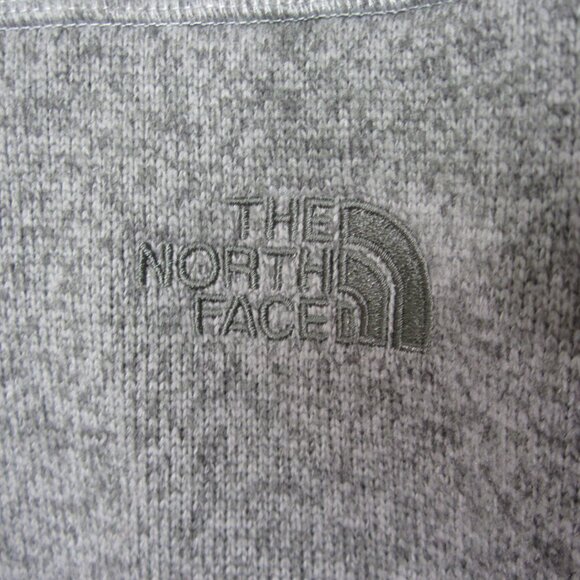 The North Face Men's XXL Sweater Fleece Full Zip Jacket Heathered Gray VGUC - Picture 4 of 11